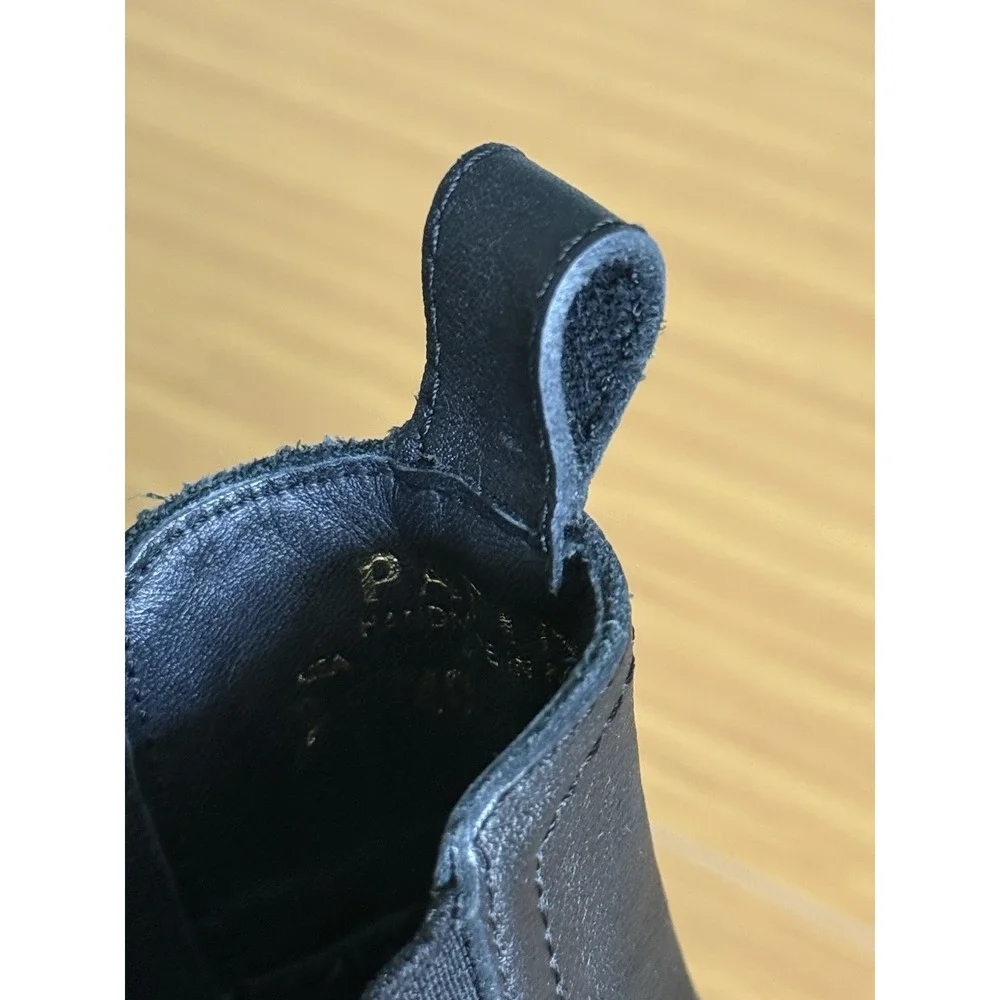 Portland Leather Goods Patina Boots Size 9 US‎ Black Leather Block Heel Chelsea
